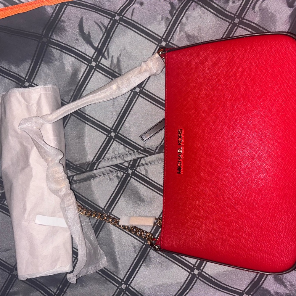 Michael Kors Red Crossbody Bag